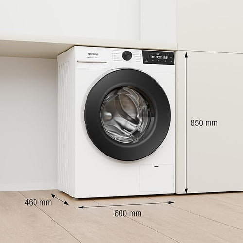 Gorenje WGAM4S74A Waschmaschine mit Dampffunktion /7 KG Slim/1400 U-min/ConnectLife /15 Programme/UltraClean/EasyDosing/SteamTech /20% besser als Energieeffizienzklasse A/Weiß